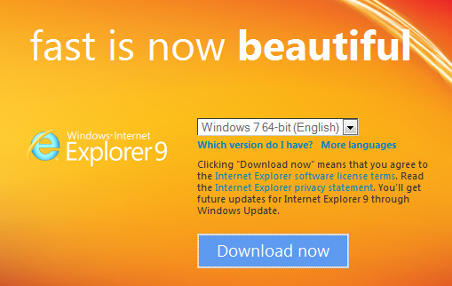 Internet Explorer 9 ดาวน์โหลดแล้ว 2.3 ล้านในวันเดียว!!